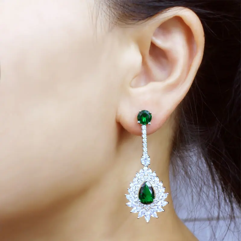 AIJAJA модные хрустальные снежные чешуйчатые висячие серьги Роскошные Bijoux