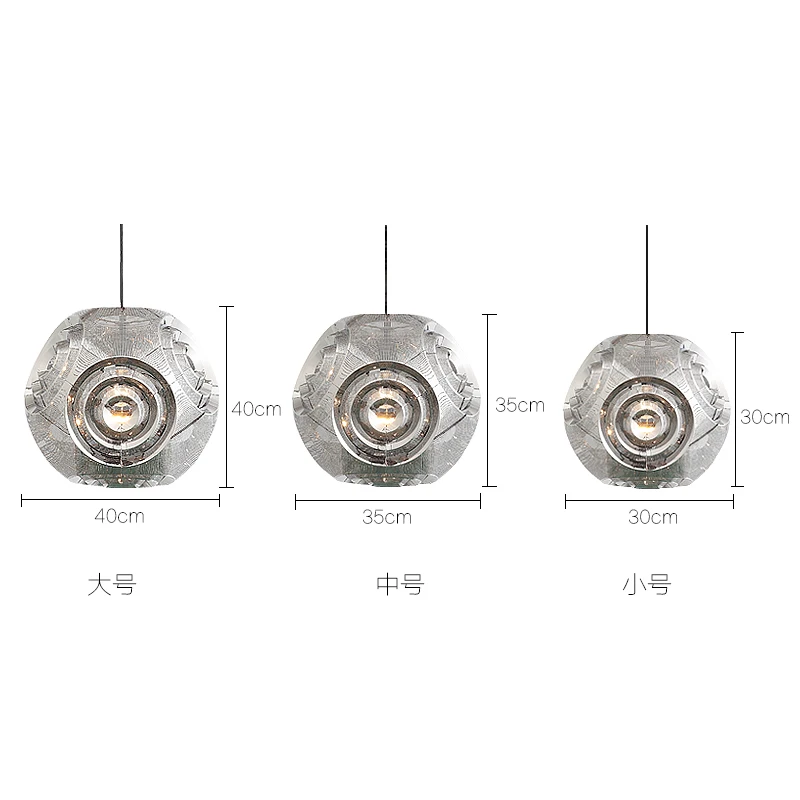 

Nordic space ball pendant lamps living room bedroom stainless steel ball polyhedron circular restaurant pendant lights