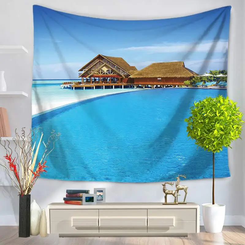 Остров пляж гобелен печатных настенное одеяло s пляжное полотенце | Отзывы и видеообзор