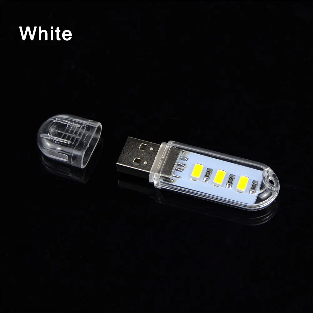 1 шт. портативная мини светодиодная лампа USB с 3 шт. SMD5730 светодиодный s 1,5 Вт книжный светильник DC5V кемпинговая лампа Ночной светильник для внешнего аккумулятора ПК ноутбуков