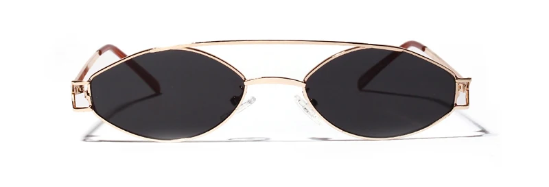 gold with black Peekaboo, солнцезащитные очки для женщин, маленькая оправа, золотая, оранжевая, нержавеющая сталь, Овальные Солнцезащитные очки для мужчин, ретро, металлическая оправа, uv400, унисекс - Цвет линз: gold with black