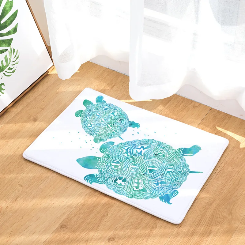Hot Sale 40x60/50x80cm Sea Turtle Pattern Anti-slip Mats Bathroom Floor Kitchen Rugs | Дом и сад