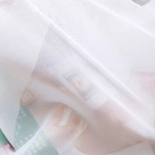 1 piece white tulle MAKEHOME пасторальные листья с принтом из искусственного льна шторы для спальни для гостиной Прозрачная Вуаль шторы для окон - Color: 1 piece white tulle