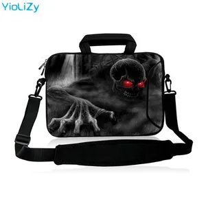 skeleton print laptop shoulder bag notebook sleeve messenger 9 7 11 6 13 14 15 6 17 3 inch for macbook air pro lenovo sb 3104 free global shipping