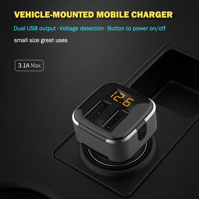 Автомобильное зарядное устройство Quick Charge 3 0 Dual USB для мобильного телефона Qualcomm QC