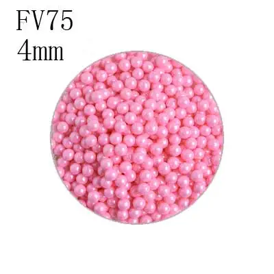 FV75 4mm pink 1 кг съедобный торт разбрызгивает инструменты украшения 2 мм сахар жемчуг посыпать Nonpareils мерцающий торт парсти жаропрочная посуда для фондан инструмент z20 - Цвет: FV75 4mm pink