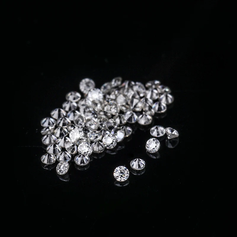 

1carat/pack round brilliant cut 0.7mm mini size melee moissanites gemstone beads for jewelry setting