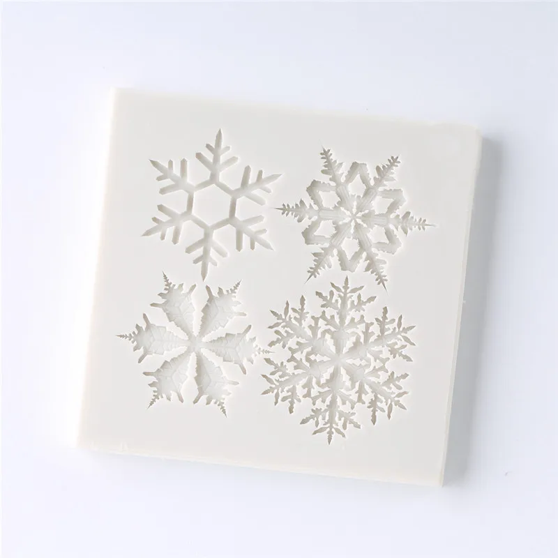 Снежинка шоколадная силиконовая форма для помадки формы торта ледяной куб