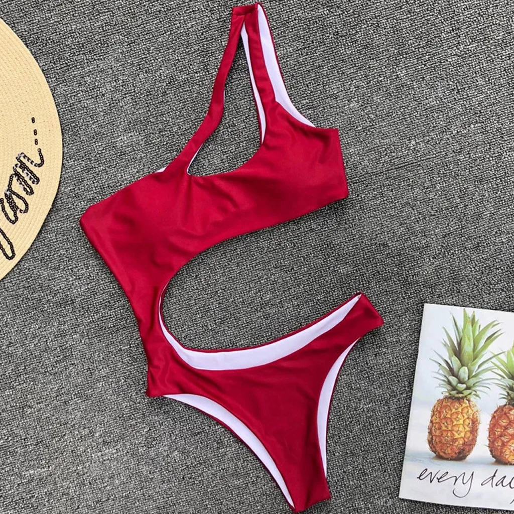 SAGACE цельное бикини с подкладкой бразильский купальник пуш-ап лето 2019 открытая на