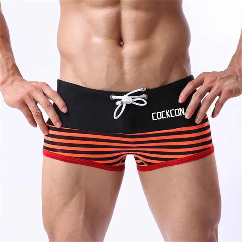 Zwembroek Man Strip Printing Swimsuit Bottoms Swimming Shorts For Men Trunks Men's Sportswear Beachwear CXYK1 |