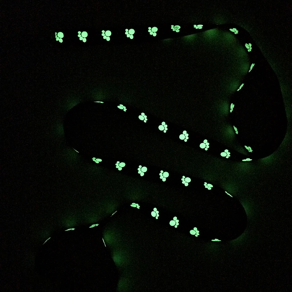 Светящийся или Светоотражающий Поводок для собак с двумя ручками рисунком