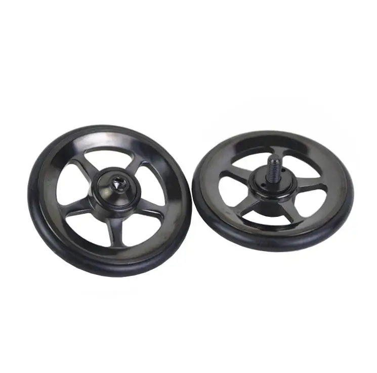 Black 2pcs Титановый легкий колесный Бромптон супер светильник SEMA 62 г EasyWheel на заднюю стойку Besr качественный складной велосипед черный/Ti/Rainbow/Cusotm - Цвет: Black 2pcs