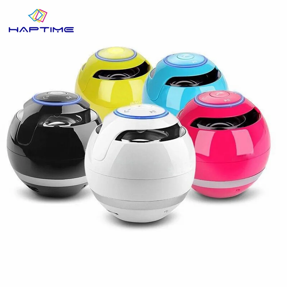 

HAPTIME Portable Mini Bluetooth Speaker Ball Super Bass Stereo Wireless Speaker Handfree TF FM Radio With Mic MP3 Loudspeaker