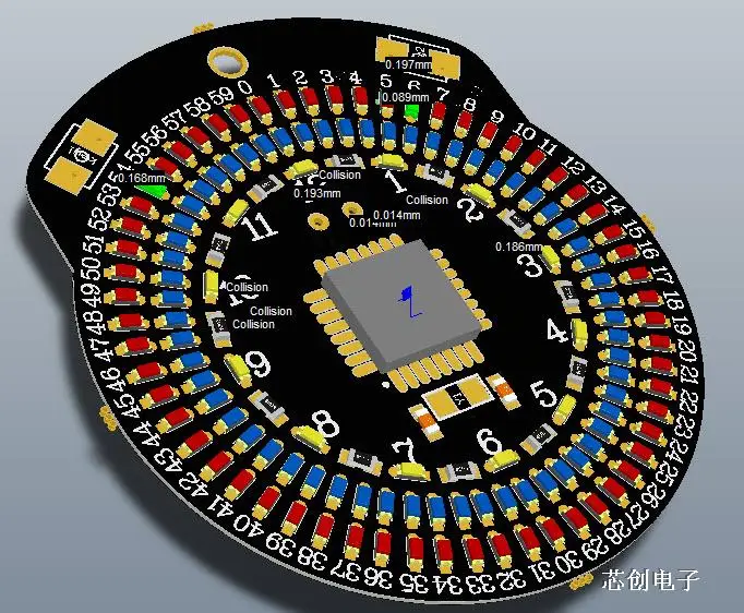 Светодиодные часы аналоговые с индикатором AVR микроконтроллером ATmega8 | Бытовая