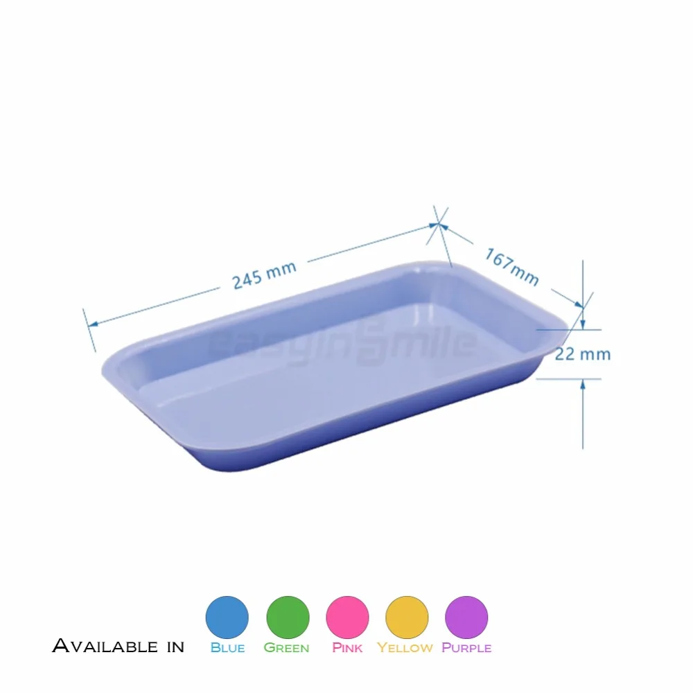 1Pc EASYINSMILE Dental Tray Flat Size F Mini instrument Tray Autoclave PLASTIC 9-5/8