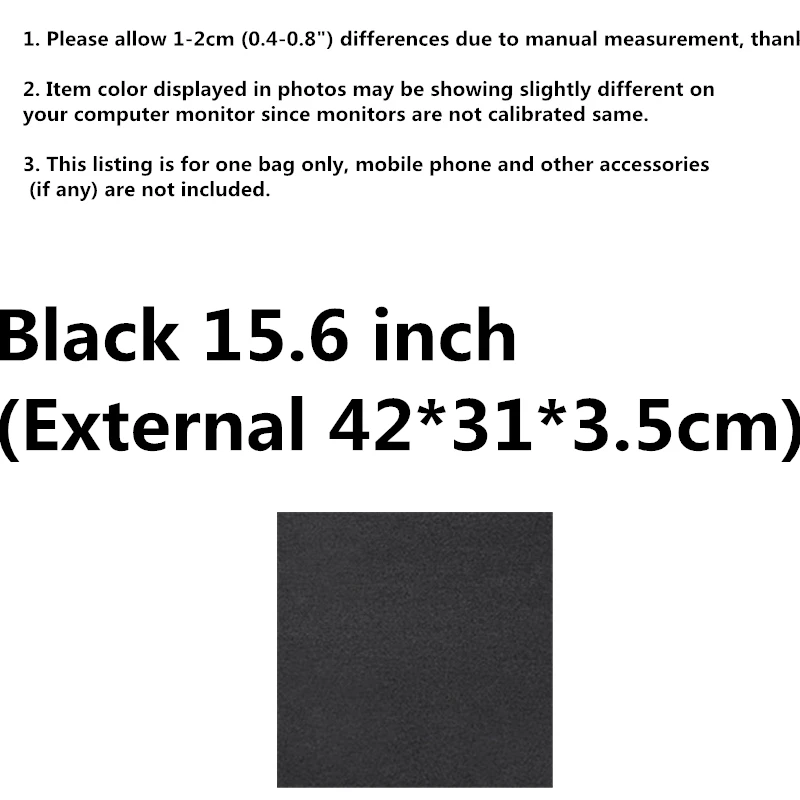 Black 15.6 inch Сумка для ноутбука Macbook Air Pro retina 11 12 13 14 15 15,6 дюймов чехол для ноутбука чехол для планшета Xiaomi Air hp Dell - Цвет: Black 15.6 inch