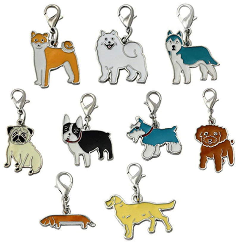 25 мм Dog Tag Диск Pet ID аксессуары из эмали ожерелье подвеска Дополнение 9 Цвета типа