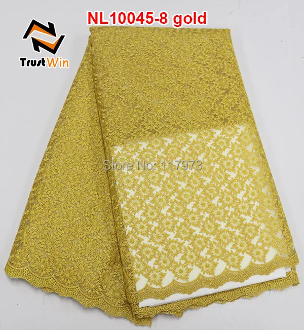 Бесплатная доставка новая африканская французский шнурок швейцарский из золота