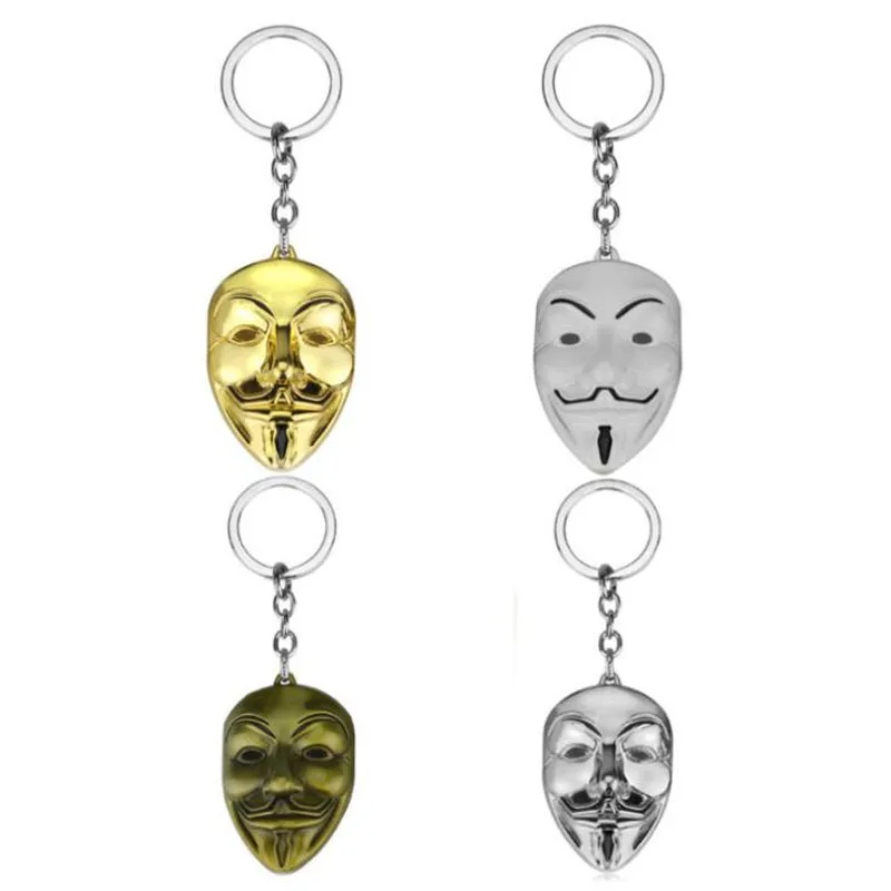 1 шт./лот брелок с клоуном V для Vendetta анонимная Маска Гая металлический v образная