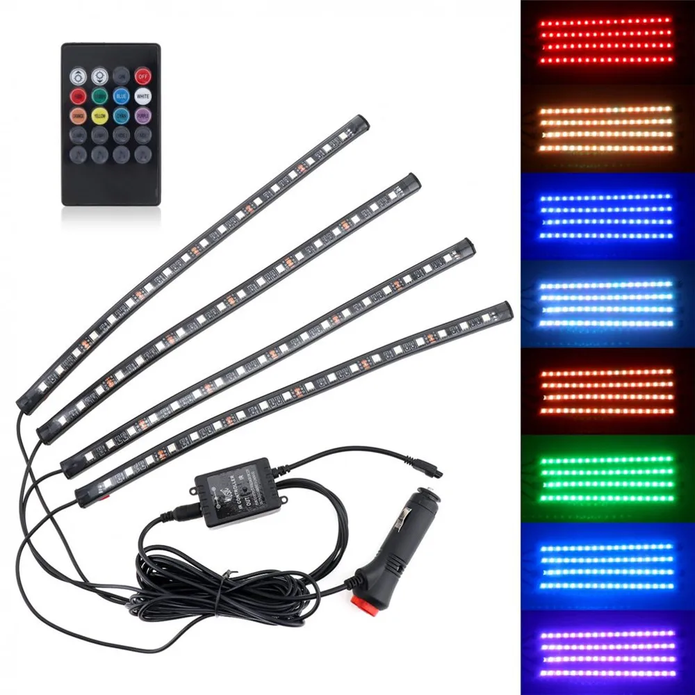 140x320 мм 8 цветов RGB музыкальное управление Автомобильная интерьерная