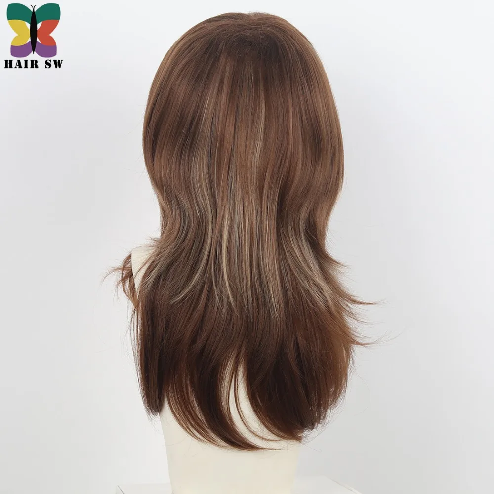 HAIR SW длинный прямой синтетический парик с боковой челкой блонд выделяет