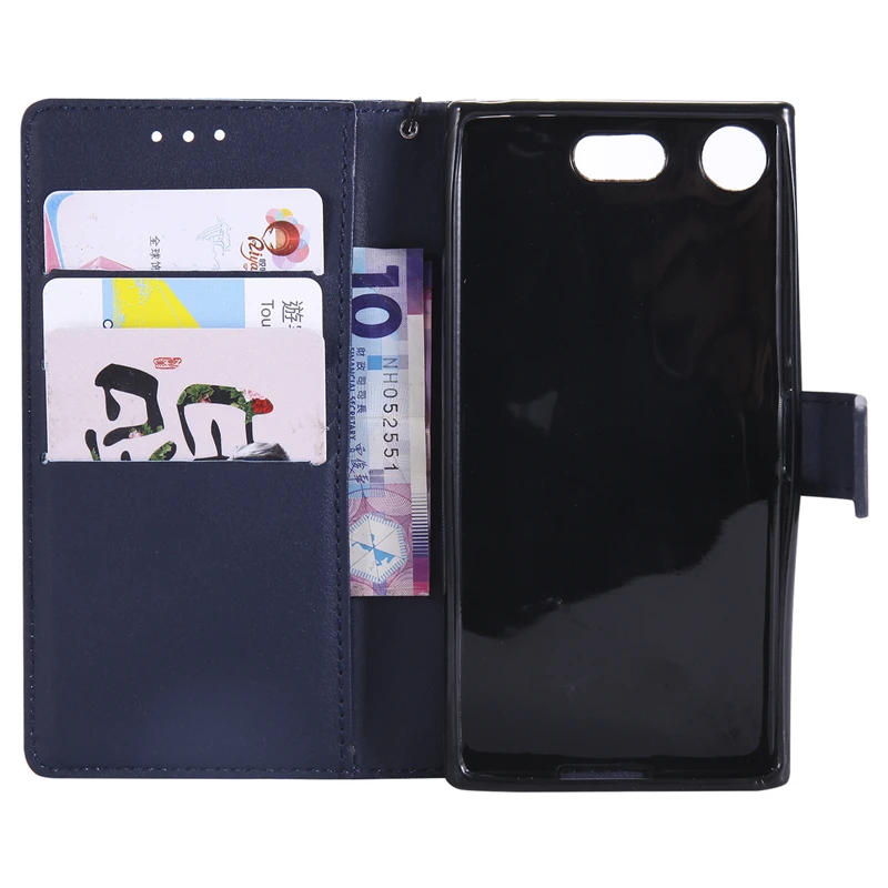 Coque Роскошные Ретро флип чехол для sony Xperia xz1 Мини искусственная кожа + силиконовый