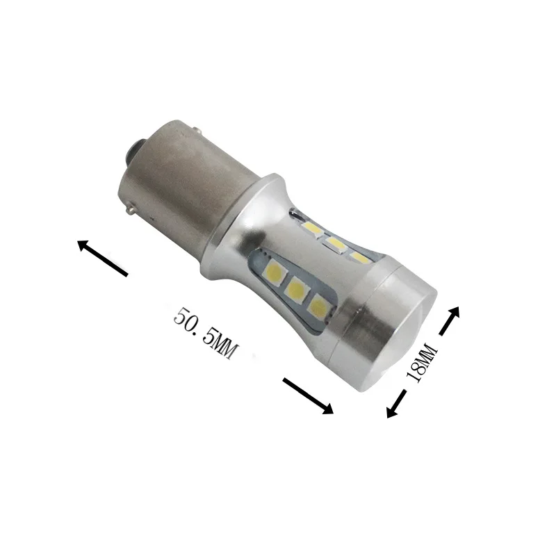 Dreauto 2x 1156 LED BA15S P21W S25 18 led 3030 Chips 6000K White Red Yellow Brake Lights Reverse Lamp DRL Car Tail Bulb | Автомобили и