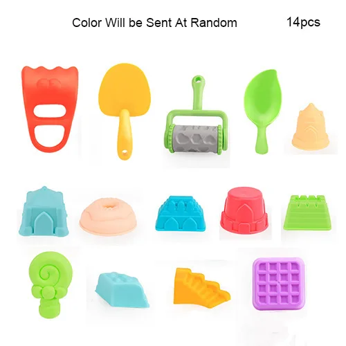 14pcs Boxi пляжные игрушки для детей 7-17 шт. детская пляжная игра игрушка детский Песочник набор игрушки для песка для пляжа вода игра подарок для детей - Цвет: 14pcs