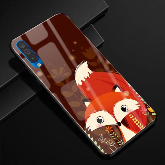 K 6,4 ''для samsung Galaxy A50 чехол A 50 стекло Funda жесткий чехол для samsung Galaxy A50 мягкая рамка A 50 закаленное - Цвет: 26