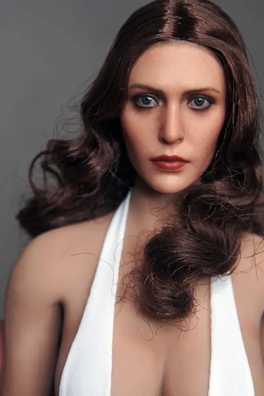 

Custom 1/6 Scale Elizabeth Olsen Scarlet Witch Head Sculpt for 12" Action Figure doll Toys soldier model