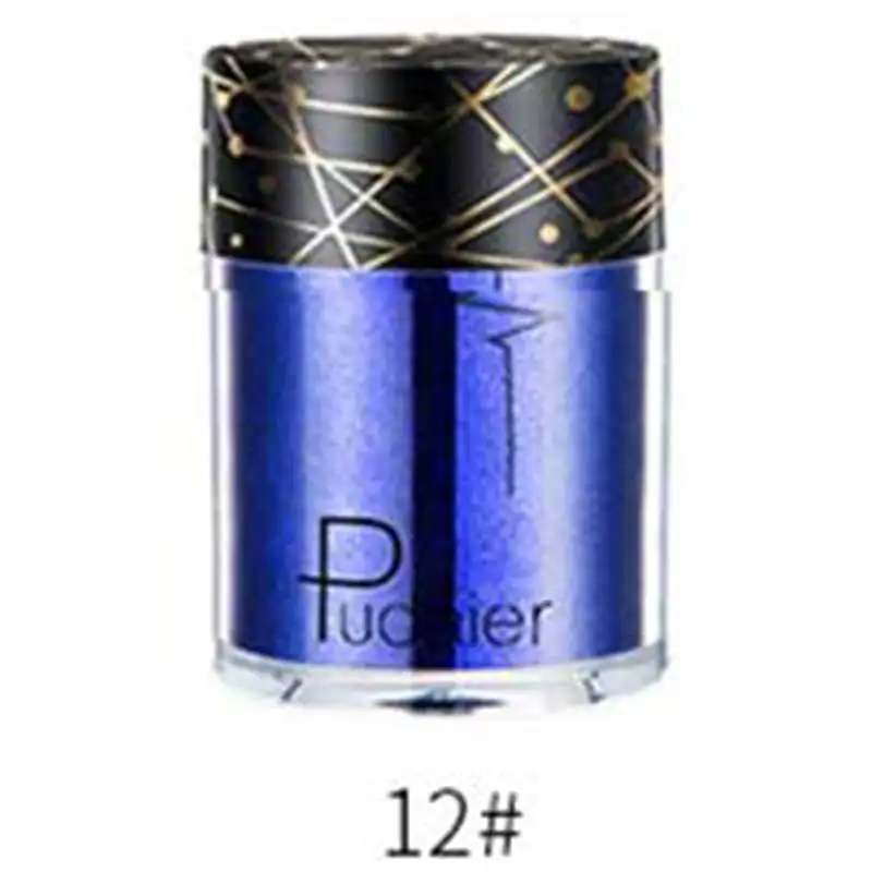 Pudaier Professional Glitter Shimmer Powder Pigment Eyeshadow Highlighter Beauty Makeup Shiny Body Glow Festival Party Cosmetic - Цвет: 12