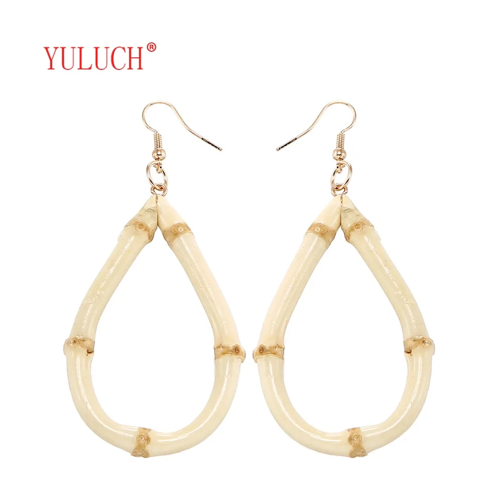 

Серьги-капельки YULUCH, из бамбука, для женщин, для вечеринок, простая подвеска, аксессуары для девочек, D07