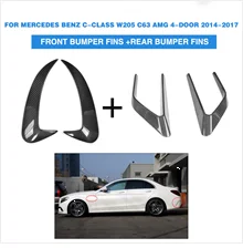 Для Benz W205 C180 C200 C250 C300 C400 C450 C63 AMG Седан 4 двери углеродного волокна/FRP Задняя накладка на Багажник крыло губы
