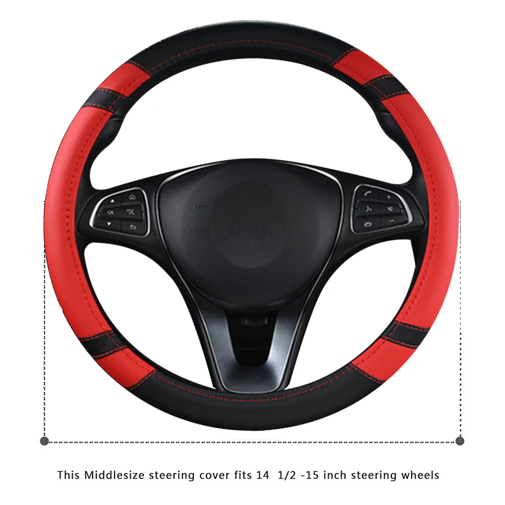 1 шт. универсальный чехол рулевого колеса автомобиля из искусственной кожи