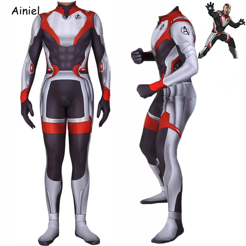 Endgame Квантовый костюм для косплея супергерой Железный человек Тони Старк зентай