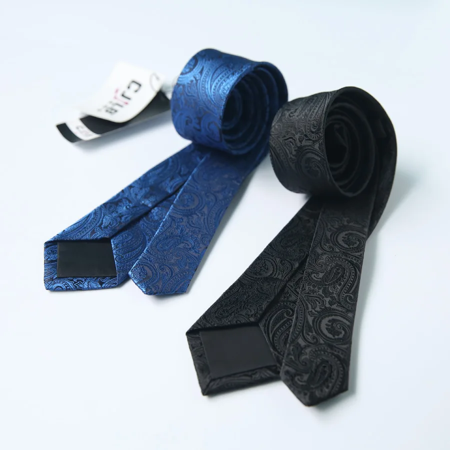 2018 формальные мужские темно синие классические галстуки Пейсли для жениха 6 см