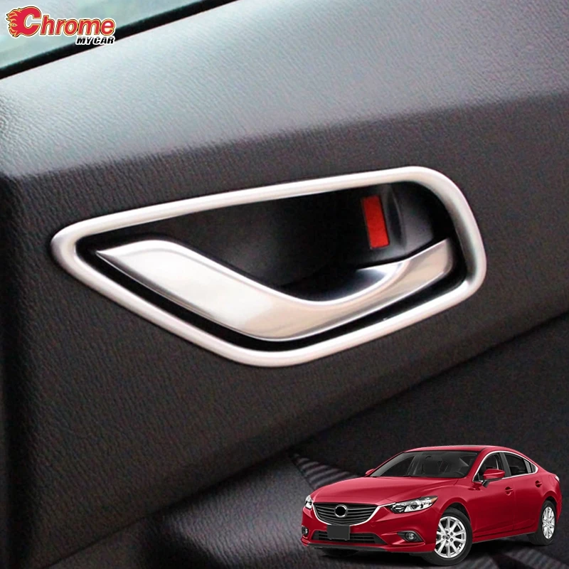 Для Mazda 6 Atenza GJ 2013 2014 2015 2016 2017 хромированная внутренняя дверная ручка Крышка Чаша