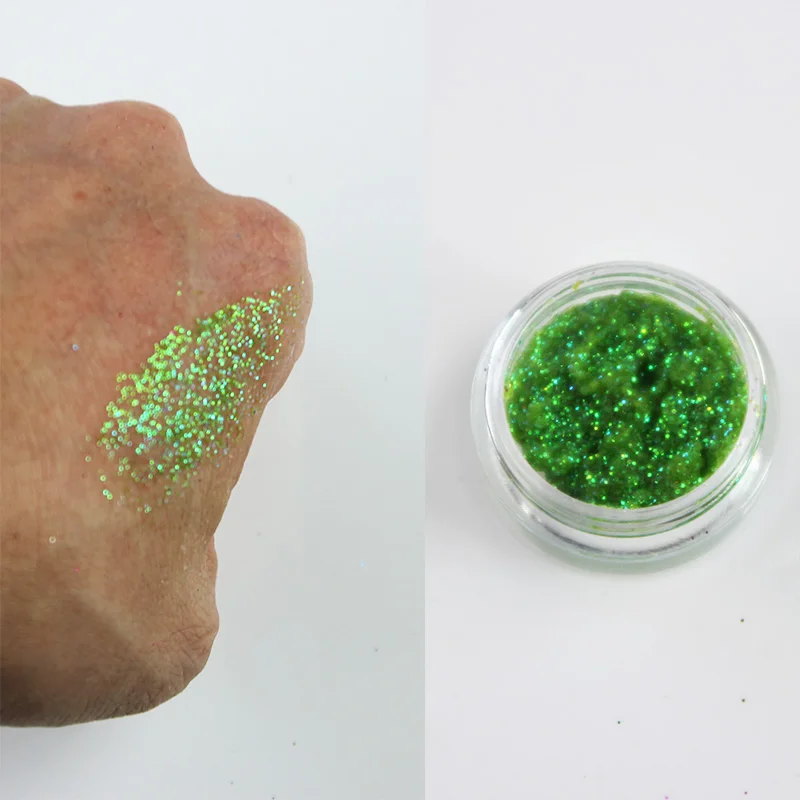 grass green Фестиваль Блеск Гель боди-арт косметика для лица глаз волосы макияж Декор наклейки массивные блестки Purpurina Cara Hojuelas Para Ojos - Цвет: grass green