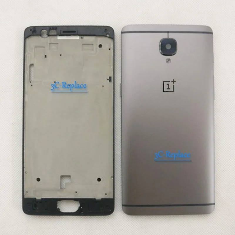 Для Oneplus 3 3T 1+ 3 A3000 a3003 A3010 Корпус задняя крышка батареи крышка мобильного телефона ЖК передняя средняя рамка Запчасти