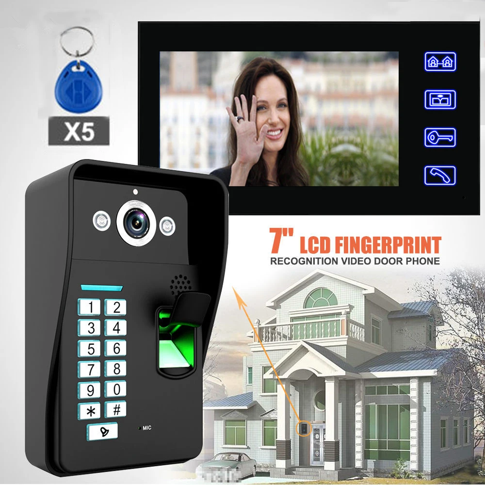 

7 Inch color doorphone video door phone for Apartments video intercom