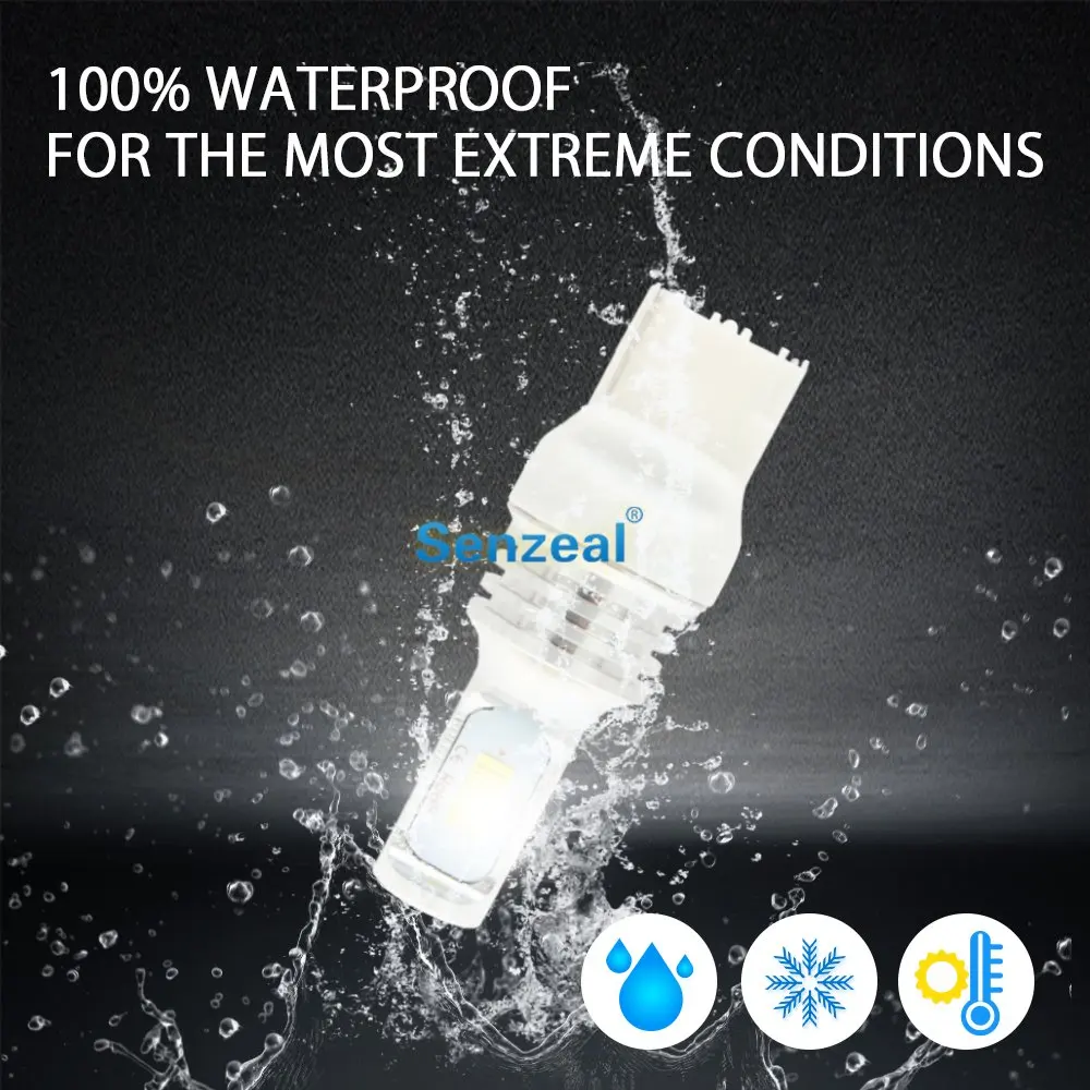 SENZEAL 2 шт. 72W фары для T20 7440 Автомобильный светодиодный CSP 3570 1000Lm W21W Фары заднего
