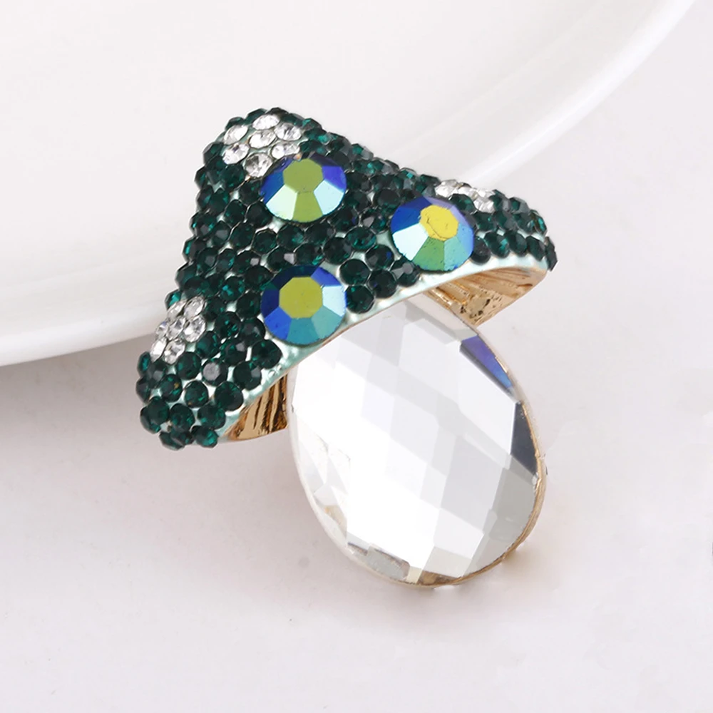 AINAMEISI модные броши в форме грибов для женщин золотой цвет разноцветные стразы