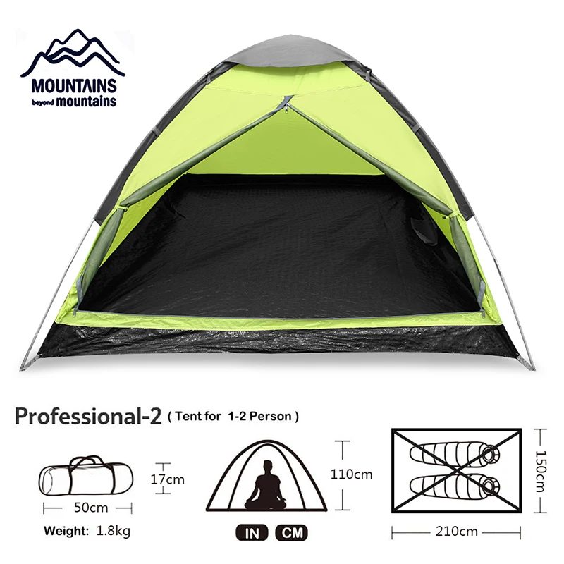 Горы 3 Сезона Палатка двухслойная Сверхлегкая Наружная палатка 2 человека для