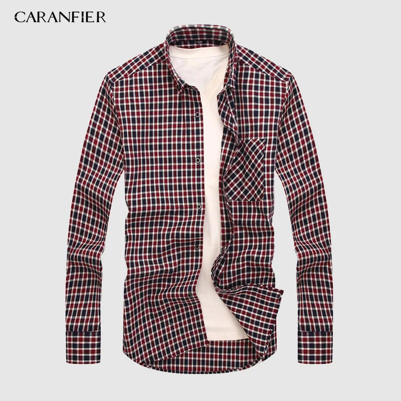 49 CARANFIER, Мужская одежда, рубашка, с принтом, для отдыха, в полоску, с длинным рукавом, облегающая, модная, мужская, светская, рубашки, Chemise Homme - Цвет: 49
