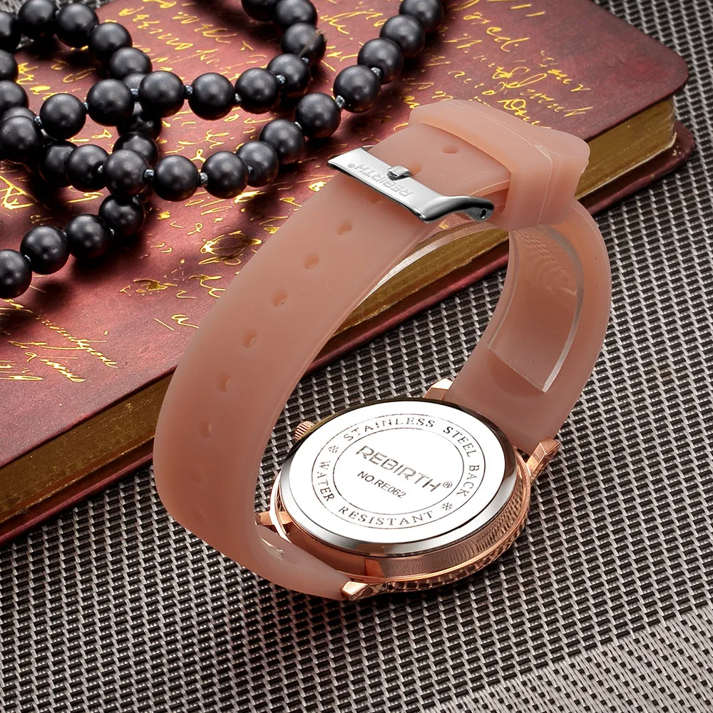 2017 женские часы из розового золота роскошные брендовые с силиконовым ремешком