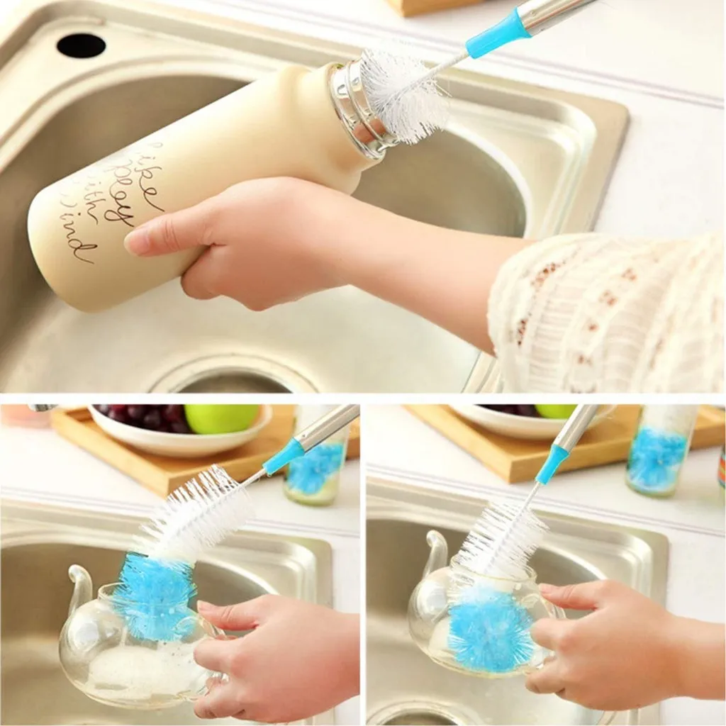 Новинка 4 шт./лот щетка для чистки детских бутылок носик стакан стеклянный чайник