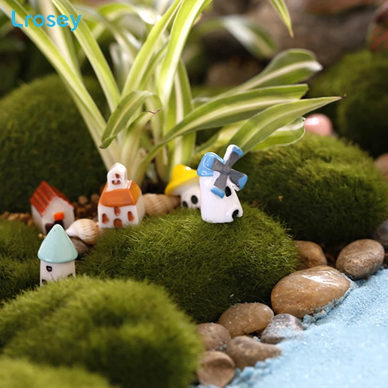 

Windmill House Castle Miniatures Mini craft Fairy Garden micro landscaping Decor Home Decoration Accessories