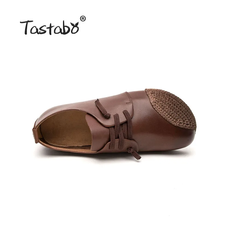 Tastabo/кожаная обувь с мягкой подошвой; женская обувь; Новое поступление; удобная обувь для вождения; Женская обувь в стиле ретро