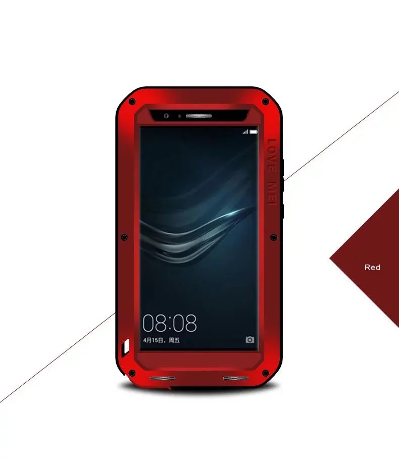 Case for Huawei P9 New Gorilla Glass Waterproof phone Metal Shock Dirt Proof Cover Stand For |