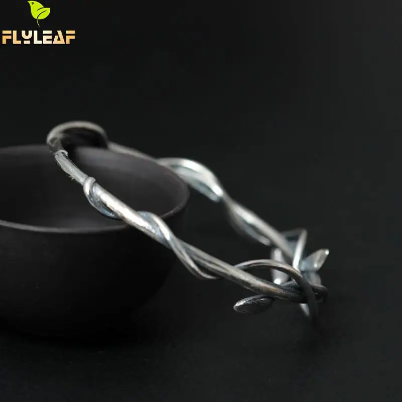 Женский Винтажный Браслет манжета Flyleaf Открытый браслет из стерлингового